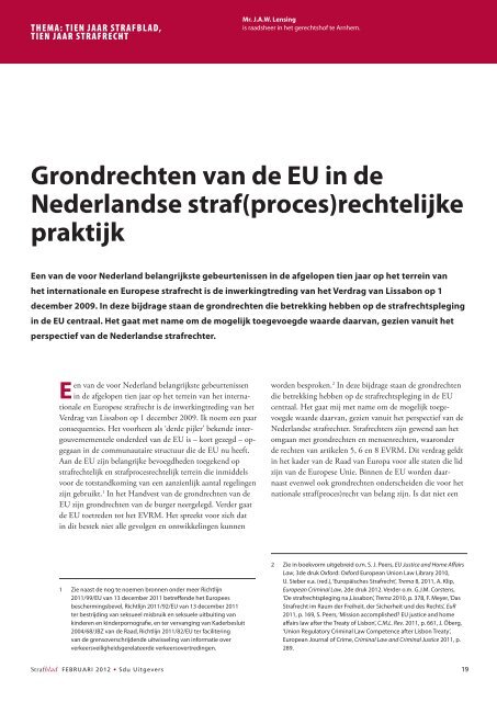 Grondrechten van de EU in de Nederlandse straf(proces ... - Sdu