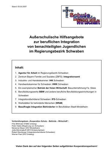 Gesamtfassung AuÃerschulische Hilfen _2_ - AK SDW Schwaben