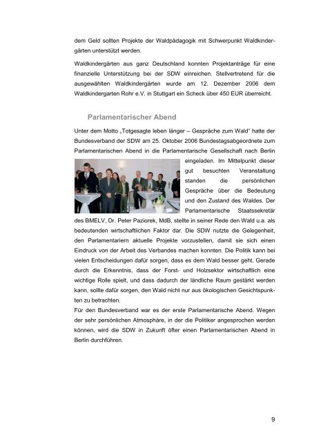 SACHBERICHT 2006 - Schutzgemeinschaft Deutscher Wald