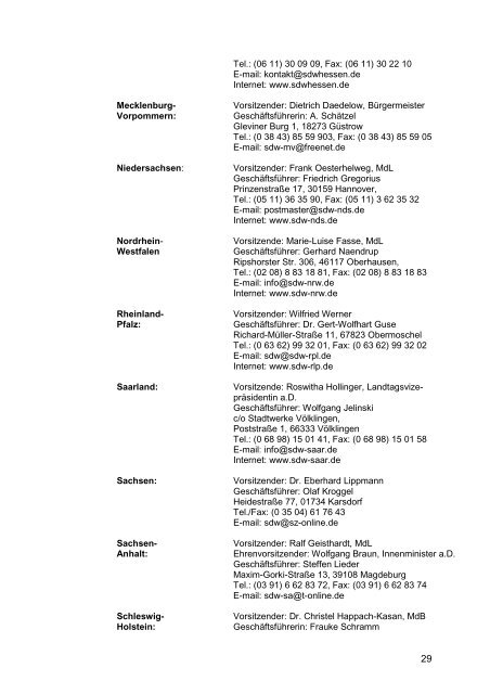 SACHBERICHT 2006 - Schutzgemeinschaft Deutscher Wald