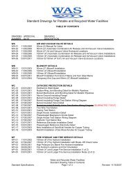 Standard Drawings for Potable and Recycled Water Facilities