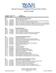 Standard Drawings for Potable and Recycled Water Facilities