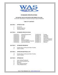 Standard Specifications - Water Agencies' Standards