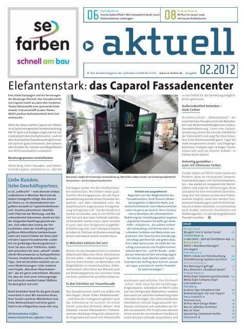 Elefantenstark: das Caparol Fassadencenter - se farben