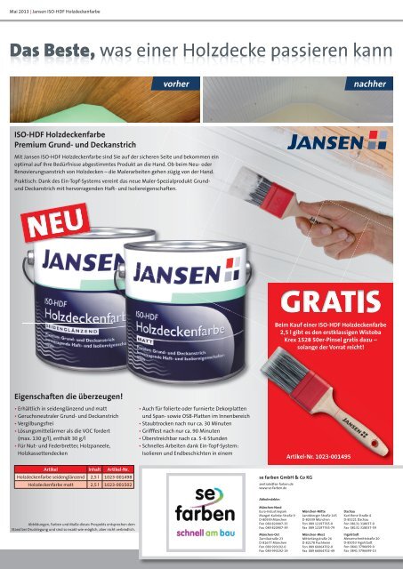 Marken in Aktion Jansen - se farben