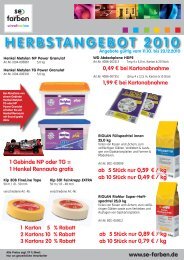 HERBSTANGEBOT 2010 - se farben