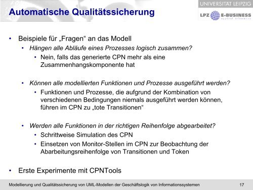 Modellierung und Qualitätssicherung von UML-Modellen der ...