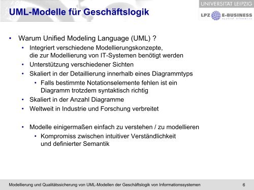 Modellierung und Qualitätssicherung von UML-Modellen der ...