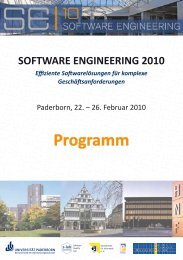 Programm - SE 2010 - Universität Paderborn