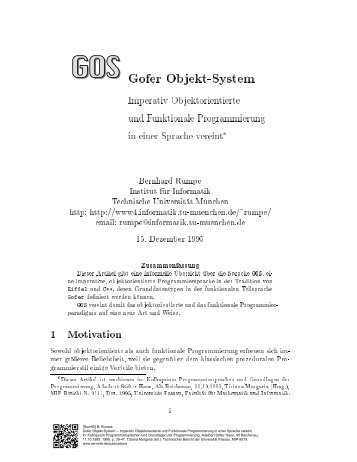 Gofer Objekt-System Imperativ Objektorientierte und Funktionale ...