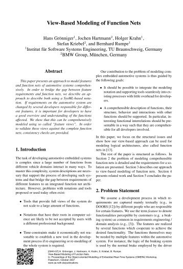 View-Based Modeling of Function Nets - Software Engineering