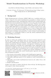 LNCS 3844 - Model Transformations in Practice Workshop