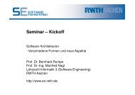 Folien zum Kick-Off Meeting - Software Engineering