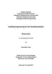 Usability Engineering für die Fakultätswebseite - Das Fachgebiet ...