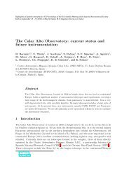 The Calar Alto Observatory: current status and future instrumentation