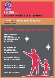 boletin sea - SEA | Sociedad EspaÃ±ola de AstronomÃ­a