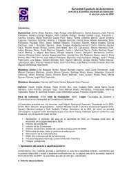 XVI Asamblea ordinaria (julio 2008) - Sociedad EspaÃ±ola de ...