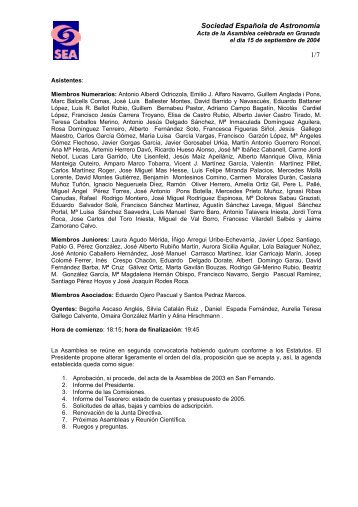 XII Asamblea ordinaria (septiembre 2004) - Sociedad EspaÃ±ola de ...