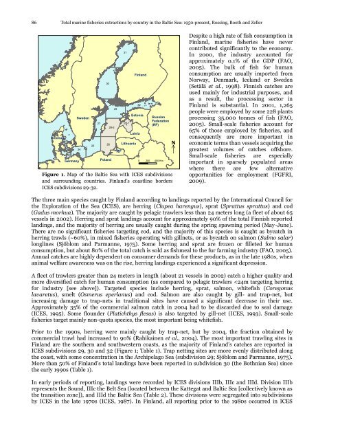 Total marine fisheries extractions by country in the Baltic Sea