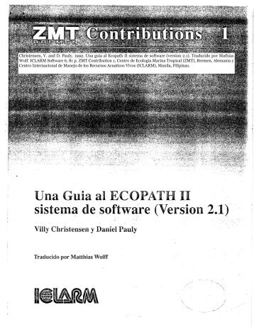 Una Guia al ECOPATH II sistema de software (Version 2.1)