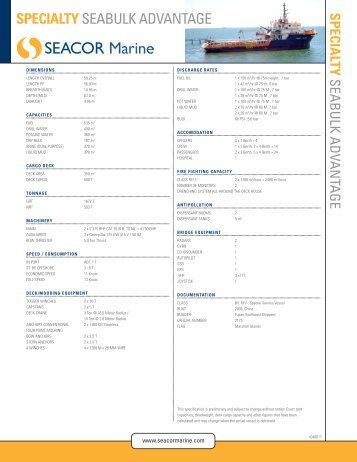 SPECIALTY SEABULK ADVANTAGE - SEACOR Marine