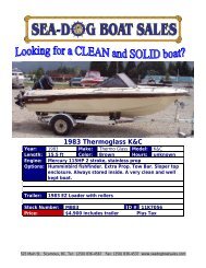 Info - Seadog Boat Sales