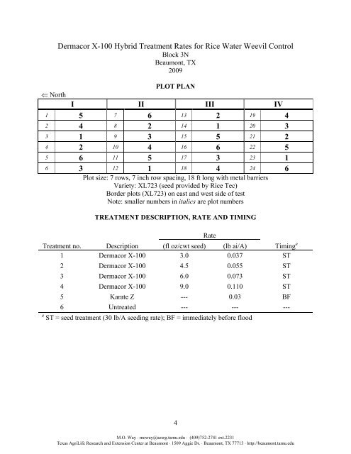 Dermacor X-100 Hybrid Treatment Rates for Rice Water Weevil ...