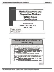 Merits Discovery and Dispositive Motions before Class Certification