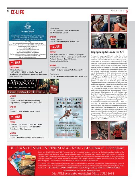 Die Inselzeitung Mallorca Juli 2014