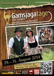 Gamsjagatage 2014 - Festprogramm