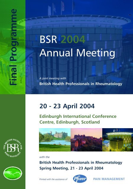 View conference programme - The British Society for Rheumatology