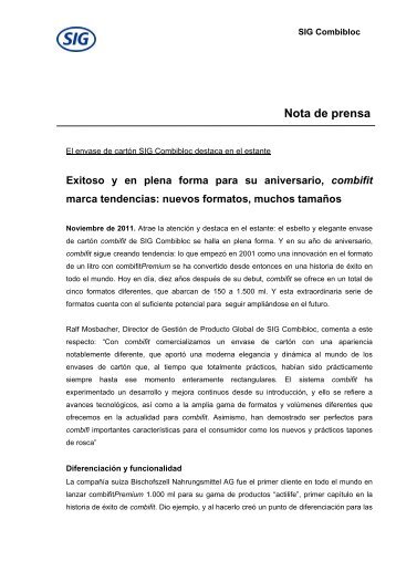 Descargar nota de prensa 111116 (PDF, 71kb) - SIG Combibloc