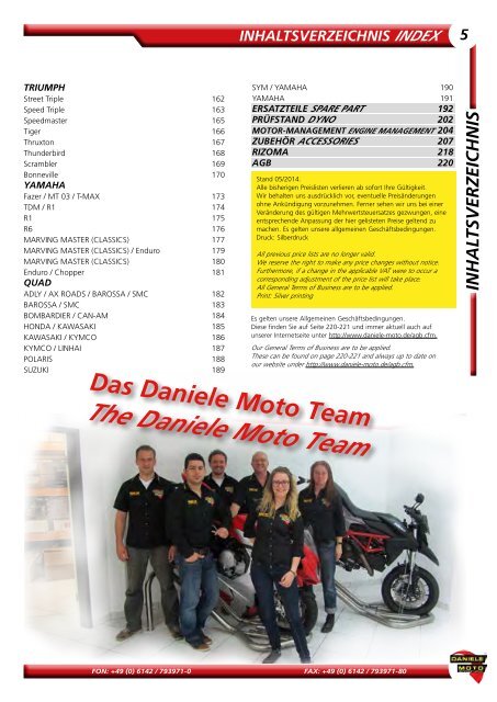 Daniele Moto Gesamtkatalog 2014/2015