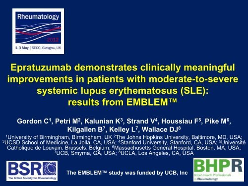 Epratuzumab Demonstrates Clinically Meaningful Improvements in ...