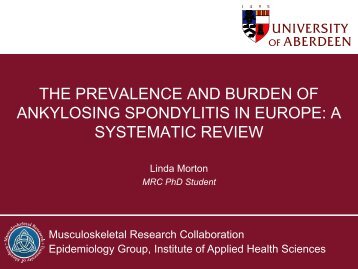 the prevalence and burden of ankylosing spondylitis in europe