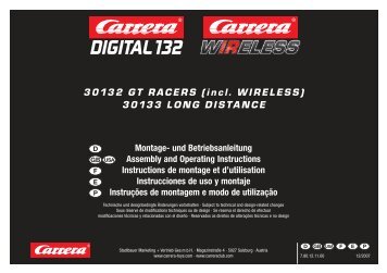 30132 GT RACERS (incl. WIRELESS) 30133 LONG ... - Carrera