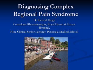 Diagnosing Complex Regional Pain Syndrome