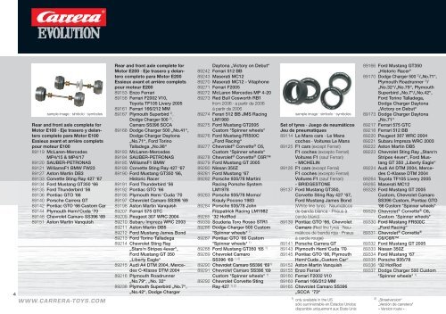 Carrera Spare Parts Brochure 2006/2007