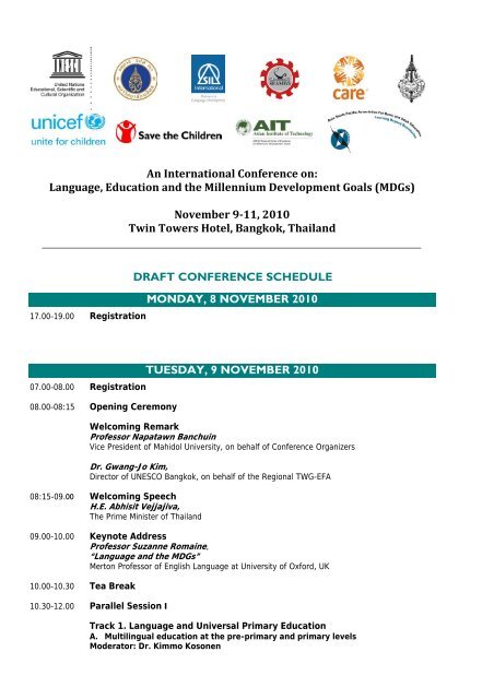 Draft Conference Programme.pdf - SEAMEO