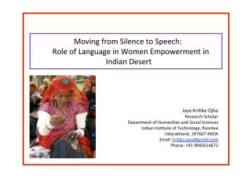 Jaya Kritika Ojha_Silence to Speech presentation