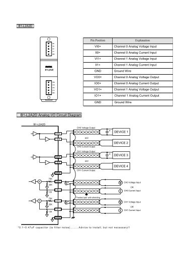 B1-L2A2D Analog I/O Circuit Diagram