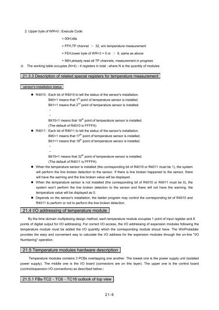 Chapter 21 Temperature Measurement of FBs-PLC and PID Control