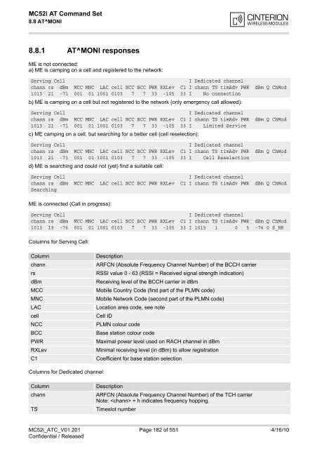 MC52i AT Command Set