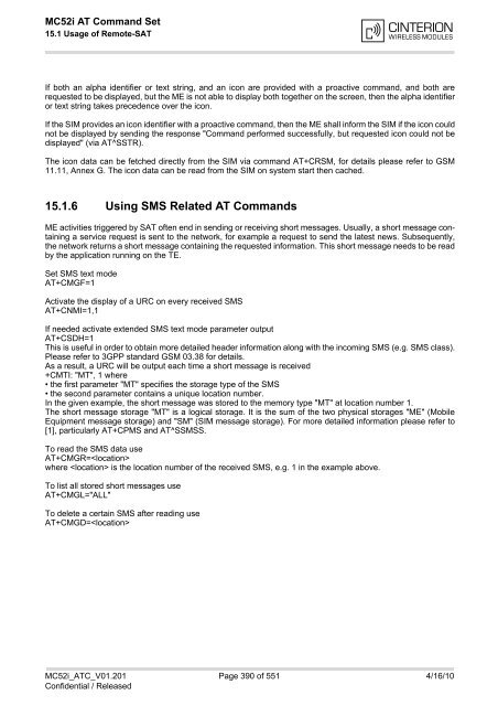 MC52i AT Command Set