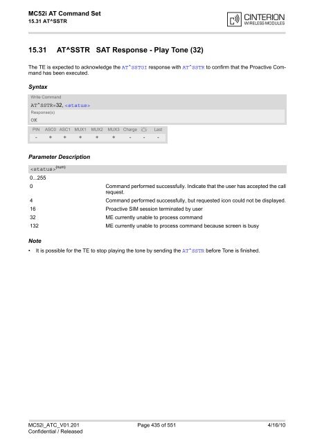 MC52i AT Command Set