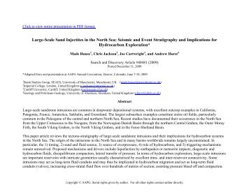 Large-Scale Sand Injectites in the North Sea - Search and Discovery