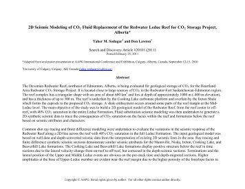 2D Seismic Modeling of CO2 Fluid Replacement of the Redwater ...