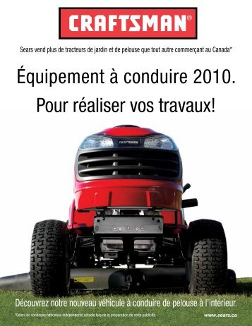 Ãquipement Ã  conduire 2010. Pour rÃ©aliser vos ... - Sears Canada