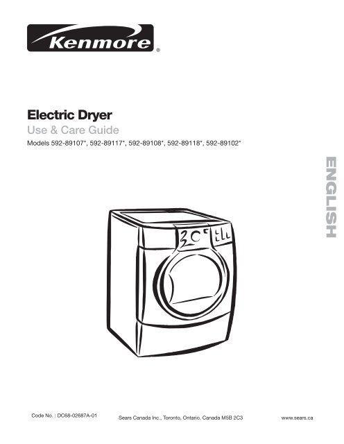Electric Dryer ENGLISH - Sears Canada
