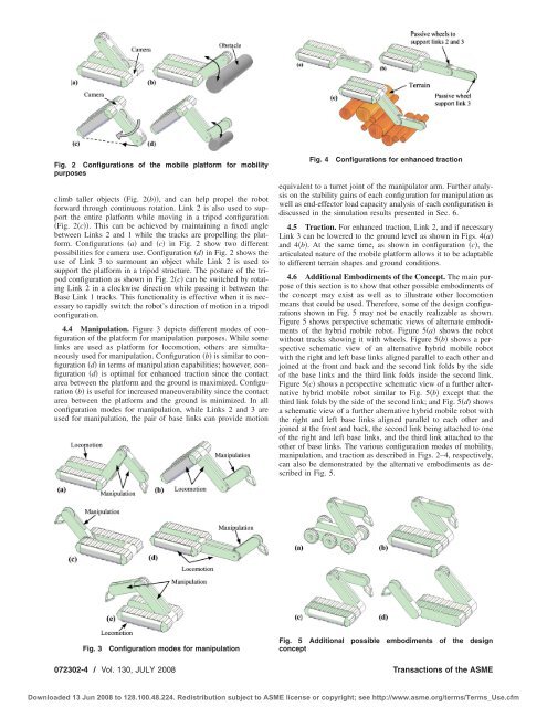 Design and Analysis of a Hybrid Mobile Robot Mechanism ... - SEAS